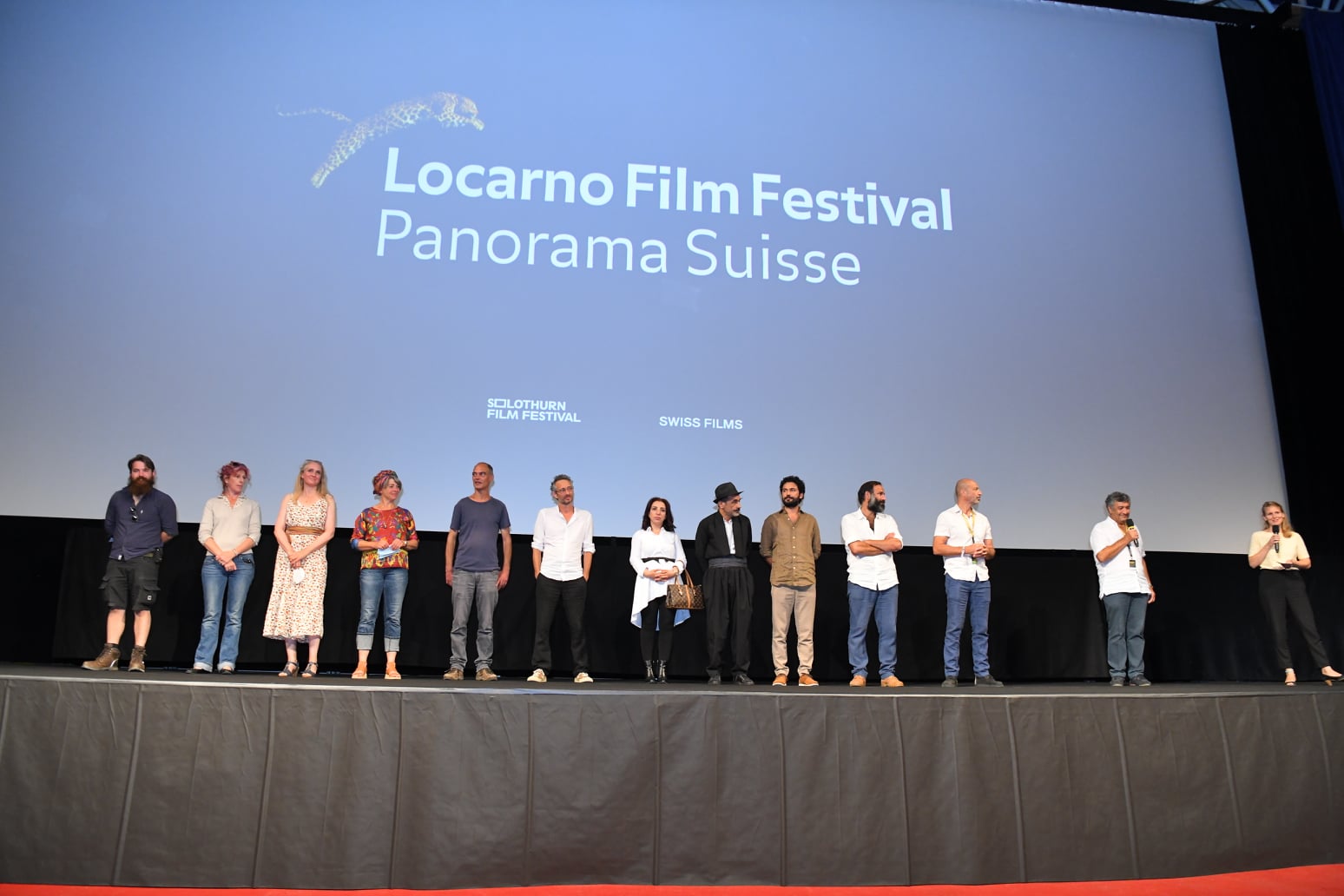 Impressionen von der Vorführung von Mano Khalils Spielfilm «Nachbarn» in Locarno